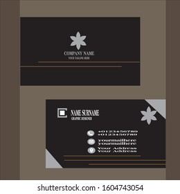 Creative and Clean Business Card Template with Material Design Abstract Colorful Background