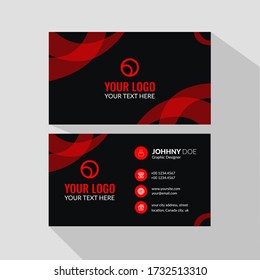 Plantilla de tarjeta de visita creativa y limpia. Ilustración de vectores de diseño plano. Diseño estacional