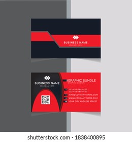 Creative and Clean Business Card Template. Flat Design Vector Illustration. Stationery Design
