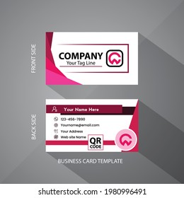 Creative and Clean Business Card Template. Flat Design Vector Illustration. Stationery Design