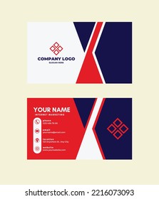 Creative and Clean Business Card Template. Flat Design Vector.