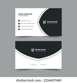 Creative clean business card template design. Name card design. Stationery vector design