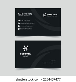 Creative clean business card template design. Name card design. Stationery vector design