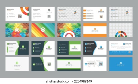 Creative clean business card template design. Name card design. Set of modern business card print templates