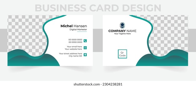 Creative and Clean Business Card Template. Modern business card design vector.
