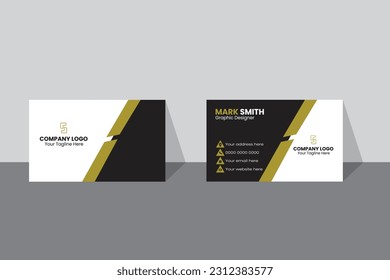 Creative and Clean Business Card Template. Modern Name Card Elegant Business Card with Abstract Color. Visiting Card with Company Logo.