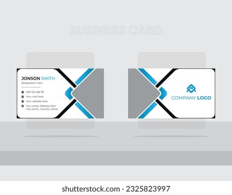Creative and Clean Business Card Template. Business Card Template. Double-sided Business card. Creative Business Card Template. 