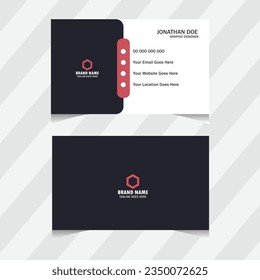 Creative and Clean Business Card Template, Creative Business card Design Template for your business. Contact card for company. Vector illustration.
