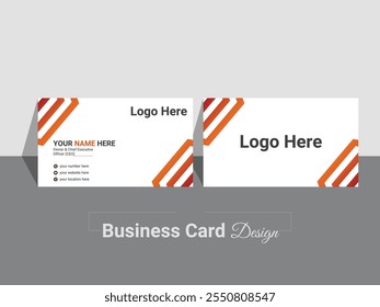 Creative and Clean Business Card Template Vector illustration double-sided business card template modern and clean style.