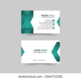 Creative and clean business card template. Professional business card template, visiting card. Designed for business and corporate concept. Vector illustration design.