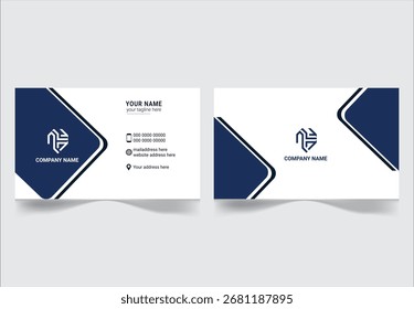 Plantilla de Tarjeta de Visita Creativa Limpia para Empresas con sencillez y minimalidad.