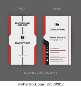 Creative and Clean Business Card Template. Vertical Template