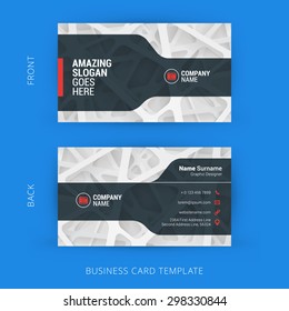 Creative and Clean Business Card Template with Abstract Light Background