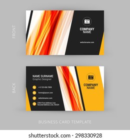 Creative and Clean Business Card Template with Abstract Background