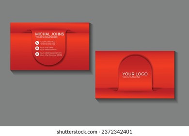 Creative and Clean Business Card Template,horizontal simple clean template vector design, layout in rectangle size.Vector Modern 