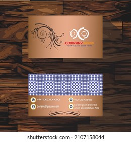 Creative and Clean Business Card Template.Portrait and landscape orientation. Horizontal and vertical layout. Vector illustration