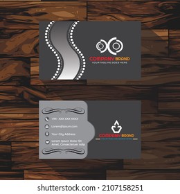 Creative and Clean Business Card Template.Portrait and landscape orientation. Horizontal and vertical layout. Vector illustration