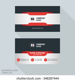 Creative and Clean Business Card Vector Print Template. Flat Style Vector Illustration. Stationery Design