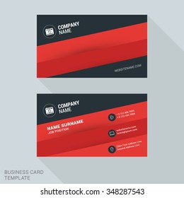 Creative and Clean Business Card Vector Print Template. Flat Style Vector Illustration. Stationery Design