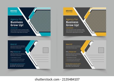Creative and clean business postcard template design in vector template for marketing