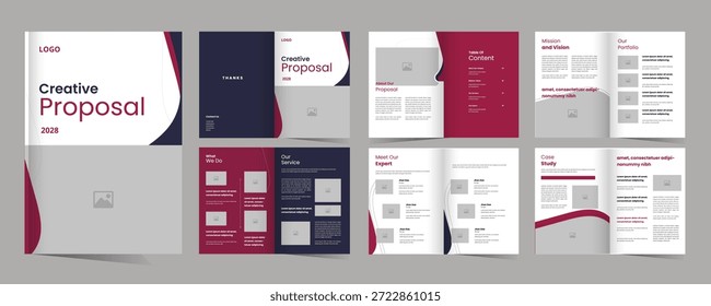 Plantilla de diseño de propuesta de negocio limpia y creativa