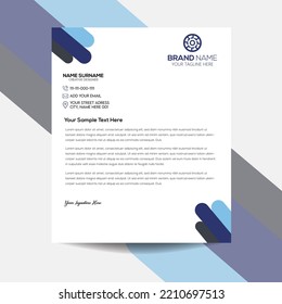 Creative and Clean business style letterhead for your corporate project design. Print ready with vector and illustration