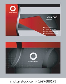 Creative and clean corporate business card template. Vector illustration