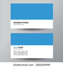 Creative and clean corporate business card template. Vector illustration. Stationery design