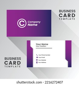 Creative and clean corporate business card template. Vector illustration. Stationery design.