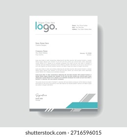Plantilla de cabeza de letra Corporativa limpia creativa