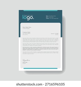 Modelo de Cabeçalho de Carta Corporativa Creative Clean