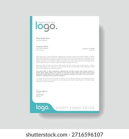 Plantilla de cabeza de letra Corporativa limpia creativa