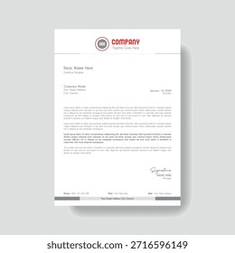 Plantilla de cabeza de letra Corporativa limpia creativa