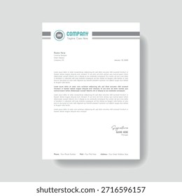 Plantilla de cabeza de letra Corporativa limpia creativa