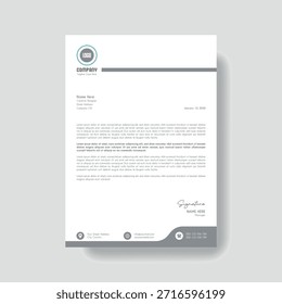 Plantilla de cabeza de letra Corporativa limpia creativa