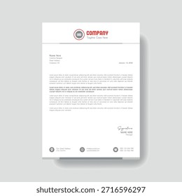 Modelo de Cabeçalho de Carta Corporativa Creative Clean