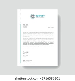 Modelo de Cabeçalho de Carta Corporativa Creative Clean