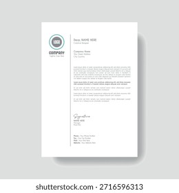 Modelo de Cabeçalho de Carta Corporativa Creative Clean