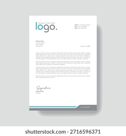 Plantilla de cabeza de letra Corporativa limpia creativa