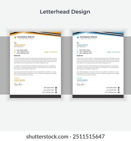 creative clean corporate minimalist modern letterhead design