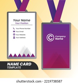 Creative and clean corporate Name card template. Stationery design.