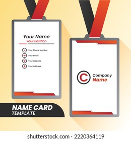 Creative and clean corporate Name card template. Stationery design.