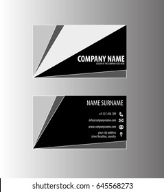 Creative Clean Dark Business Card Design