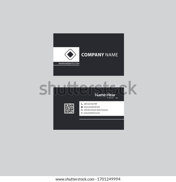 Creative Clean Dark Business Card