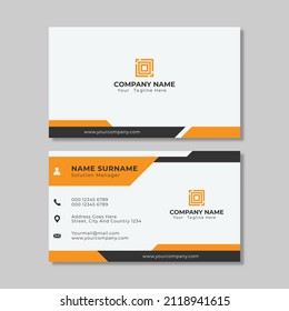 Creative and Clean Double sided Business Card Template Design