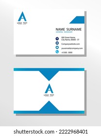 Creative and clean double sided business card template. vector illustration stationery design
