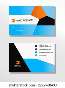 Plantilla de tarjeta comercial de doble cara creativa y limpia. diseño de estacionado de ilustración vectorial