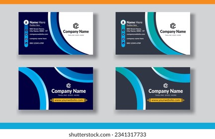 Plantilla de tarjeta de visita de doble cara de limpieza creativa