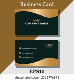 Creative and Clean Doubled sided Business Card Template. Flat Design Vector Illustration. Stationery Design Vector EPS 10