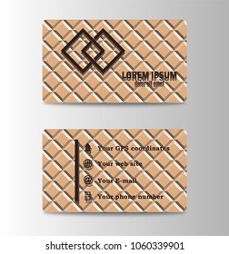 Creative and Clean Double-sided Business Card Template. Flat Design Vector Illustration. Stationery Design. background square
